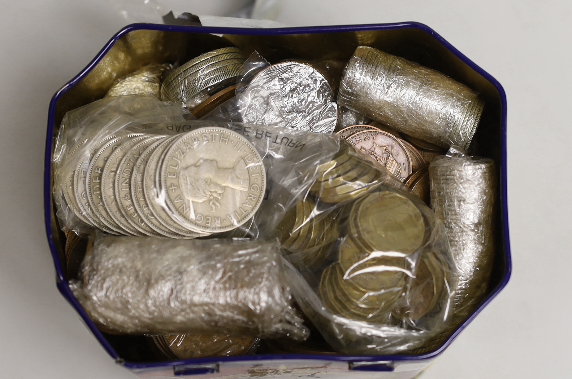 A quantity of silver and copper coinage